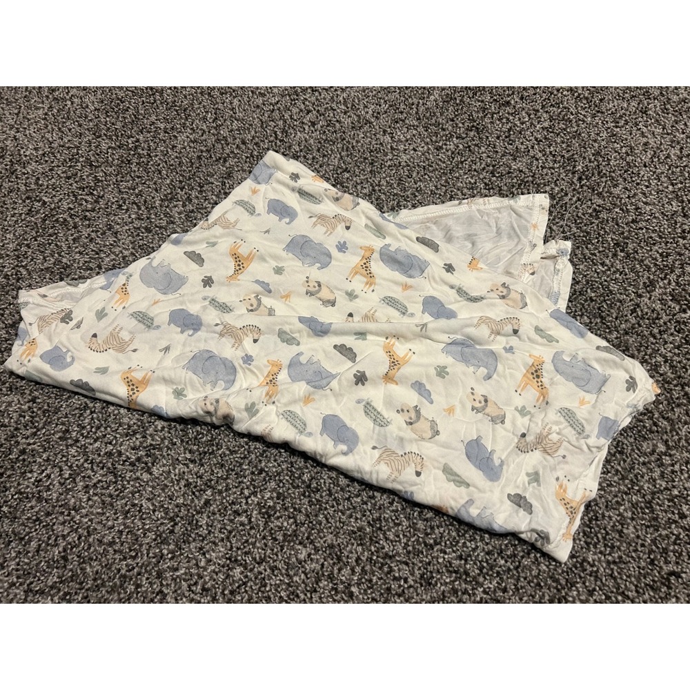 Kk34 Milkberry Baby Swaddle Blanket 36x40 Bamboo Jungle Animals Clouds‎
